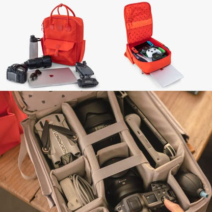 LANGLY Sierra Camera Backpack: A Modern & Travel-friendly Photography Backpack Compatible With Both 18in Laptop & All Camera Gear 24L (Ash) - color: Ash