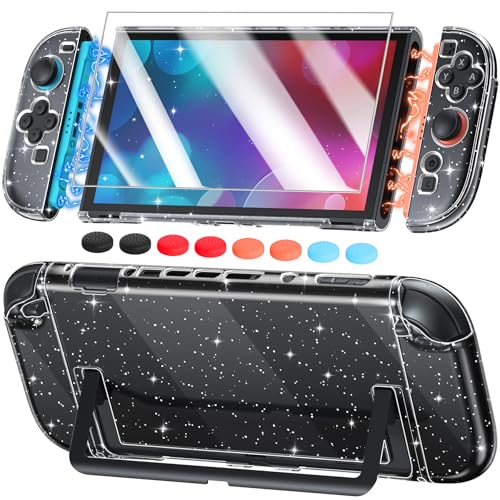 FYOUNG Switch 2 Cover Case, Crystal Hard Protective Shell for Nintendo 2 - color: Glitter, size: 7.9Inch Switch 2