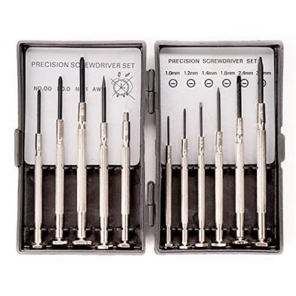 11PCS Mini Precision Screwdriver Set, XAQISHIRE Small Screwdriver Set for Repair Computer, Electronics, Toys, Watch - style: 11pcs