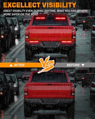 XRIDONSEN 2x 10.7 inch Red Emergency Lights 24 LED Strobe Light Bar - color: Red