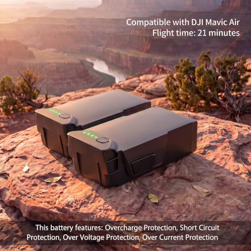 2 Pack Mavic Air Battery, 2375mAh Flight Batteries Compatible with DJI Mavic Air Drone Battery, 21 minutes flight Time