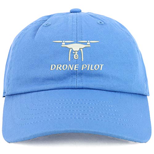 Trendy Apparel Shop Youth Drone Pilot Adjustable Soft Crown Baseball Cap - color: Sky