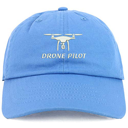 Trendy Apparel Shop Youth Drone Pilot Adjustable Soft Crown Baseball Cap - color: Sky