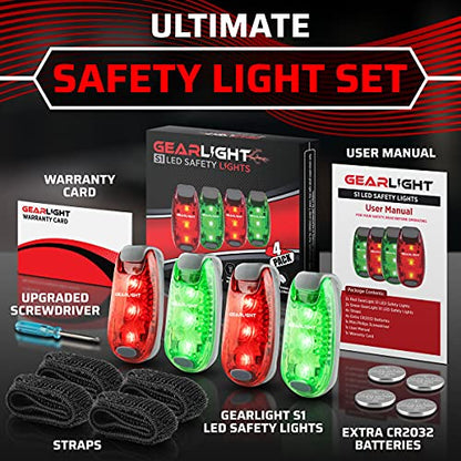 Bike Lights for Night Riding, USB Rechargeable Front and Back Lights, LED Bicycle Headlight and Tail Light Set, Water Resistant Bike Lights Rechargeable for Mountain Bikes, Kids Bike Light, MTB Light - color: Tail Lights | Red & Green