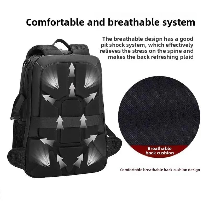 Camera Backpack, Large Capacity Outdoor DSLR Backpack, Compatible with 15.6-Inch Laptops, Canon and Nikon, Grey - color: 9013-grey
