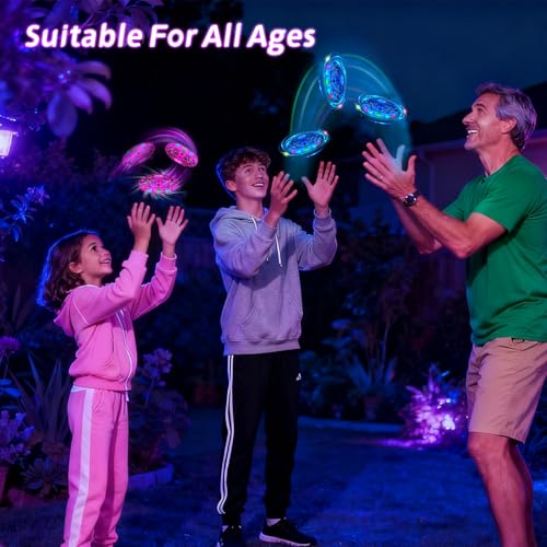 Flying Orb Ball for Kids, Hand Controlled Mini Drone, LED UFO Toy Ages 6-12 - color: Blue