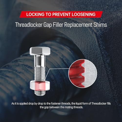 VIKAGU 271 Red High Strength Threadlocker - Medium Viscosity Glue,Easy Infiltrated Thread Lock - Permanent Adhesive for Metal Bolts & Nuts - Quick Cure Formula - 1.69Oz/50ml - style: $8.99/50ML