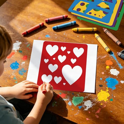 CUTHOLLOW 25 PCS Geometric Elements Painting Shape Stencils Sets - style: Geometric Elements