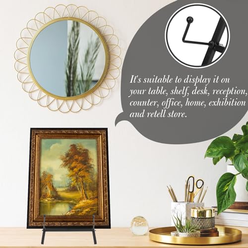 Leinuosen 1 Pcs Metal Tabletop Easel Stand, Tripod Display,Black - color: Black