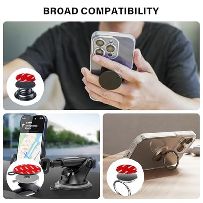 APPS2Car 3M VHB Adhesive Kit, 2 Dash Disks + 6 Grip Pads for Phone Mount - size: 2 Pack Large Round & 6 Pack Small Round