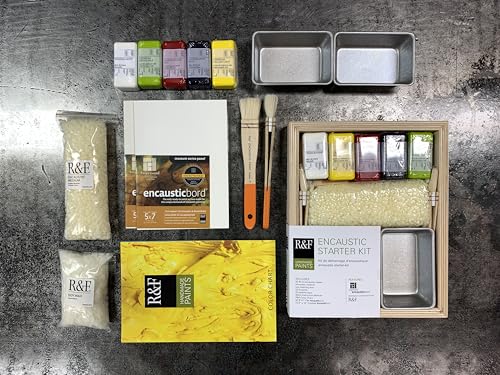 R&F Handmade Paints - Professional Encaustic Paint - Starter Kit, 14 Piece Set - size: 1 Count (Pack of 1), style: Starter Kit