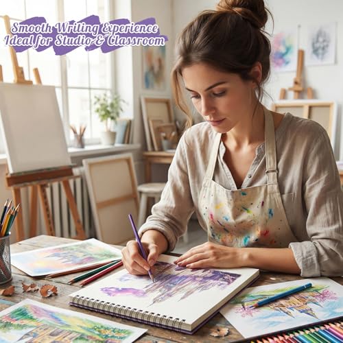 Prudiut Sketch Book 3 Pack, 8.5 × 11 in, Spiral Bound, Violet - color: Violet, size: 8.5 x 11inch(3 Pack)