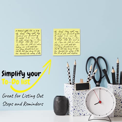 Mr. Pen- Sticky Notes, 3"x3", 12 Pads, 720 Sheets, Pastel Yellow Colors - color: Pastel Yellow