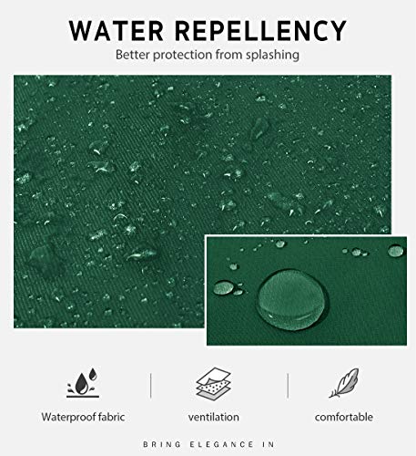 Syntus Apron for Men Women, Adjustable Cooking Kitchen Apron with 2 Pockets - color: Basic Green Dark, style: 2 Polyester