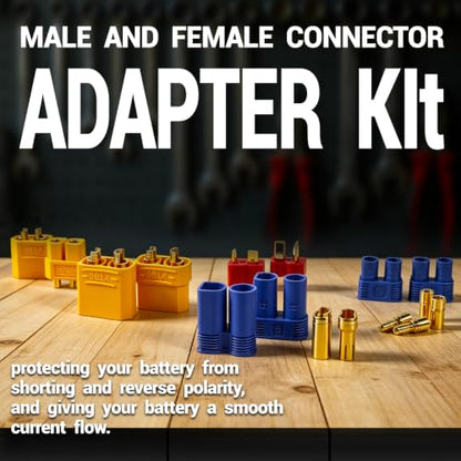 70pcs T-Plug/EC3/EC5/XT60/XT90 Male and Female Adapter Connector Plug - color: 70pcs