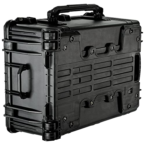 Eylar 31.5" X-Large Protective Roller Hard Case for Cameras, Drones, Tools, and AV Equipment with IP67 Waterproof, Shock Resistant, and Customizable Foam Inserts (Black) - color: Black