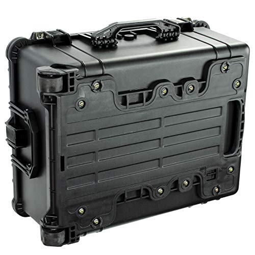Eylar XL 23.75" Protective Roller Camera Hard Case for Cameras, Drones, Tools, and AV Equipment with IP67 Waterproof, Shock Resistant, and Customizable Foam Inserts (Black)
