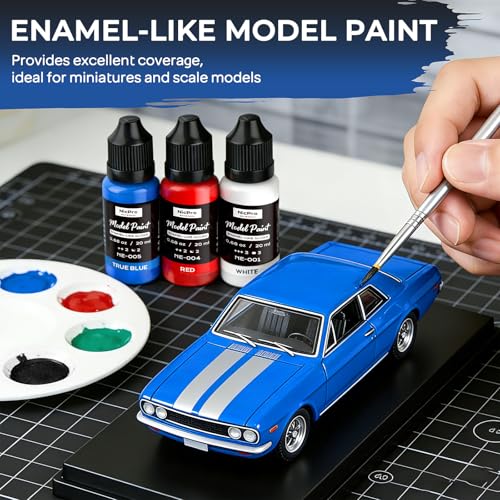 Nicpro 20 Colors Model Paint Set, Enamel-Like Gloss Finish, Ready to Use - color: 20 Colors