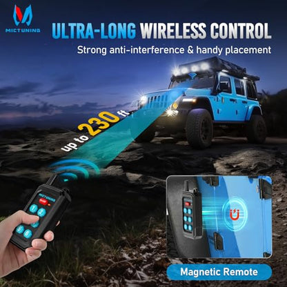 MICTUNING P1Y 6 Gang Switch Panel, Remote and APP Control, Up to 230FT - size: RGB 6 Gang(APP+Remote Control)