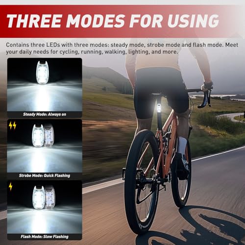 Nilight LED Safety Light 4PCS White Marine Navigation Bike Tail Lights - color: 3LED Safety Light-White