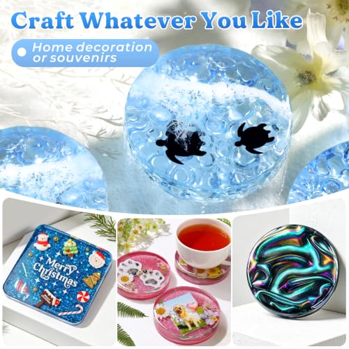 LET'S RESIN 12 Cavity Extra Deep Resin Coaster Molds, Large Silicone Molds - size: 12 cavity