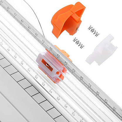 Firbon A4 Paper Cutter, 12 Inch Paper Trimmer with Extened Ruler, White - color: White