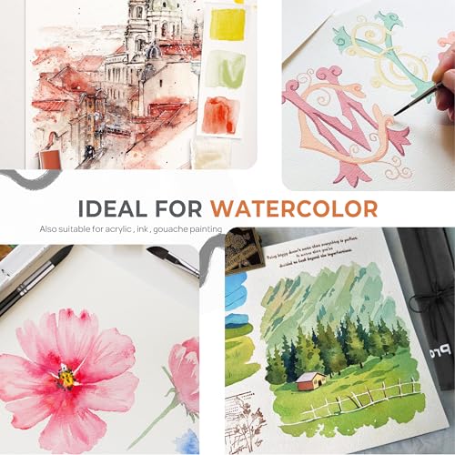 Nicpro 24Pcs Watercolor Brushes, Professional Paint Brushes for Artists - color: Black