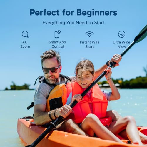 AKASO EK7000 4K30FPS 20MP WiFi Action Camera with EIS Ultra HD 131FT Waterproof Underwater Camera Remote Control 4X Zoom Support External Microphone - color: Silver