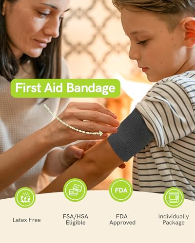 FriCARE Self Adhesive Bandage Wrap, Medical Tape in First Aid Kit, Classic - color: Classic