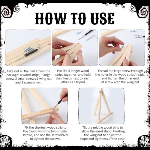 YooNotee 6 Pack Halloween Paint by Numbers with Easels Brushes, Ghost - style: Ghost