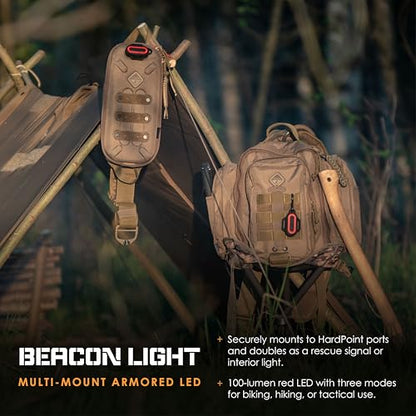 HAZARD 4 Beacon Light Kit-B - LED Core - Rechargeable Wireless Strobe Device - Amber Warning Light - Battery Powered - Includes Boot Cover, SG1, Screws/Plugs, Nuts/Plugs, Charge Cable - style: Kit - B