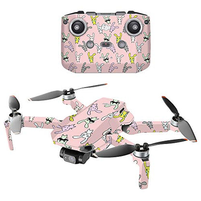 MightySkins Compatible With DJI Mini 2 Portable Drone - Bunny Bunches | Protective, Durable, and Unique Vinyl Decal wrap cover | Easy To Apply, Remove, and Change Styles | Made in the USA - color: Bunny Bunches