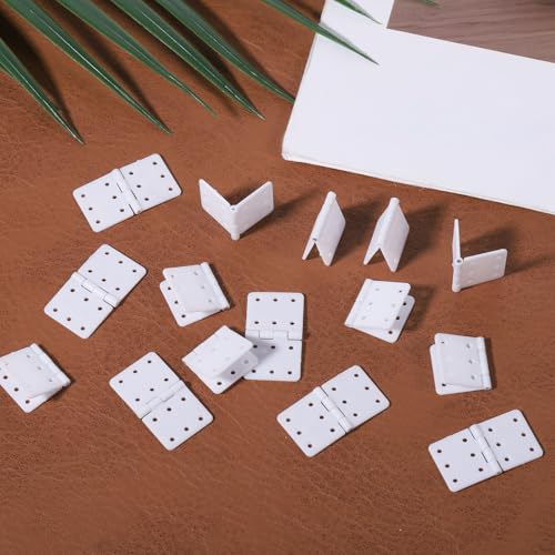 20 Pcs RC Plane Hinges, Nylon Hinges Remote Control Aircraft Hinge RC Plane Parts Small Hinge for Fixed Wing Model Airplane Square Loose-Leaf