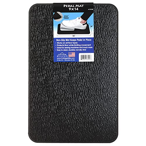 Stay-in-Place Pedal Mat - 9" x 14" - Keeps Sewing Machine Pedal in Place - size: Pedal Mat 9" x 14"