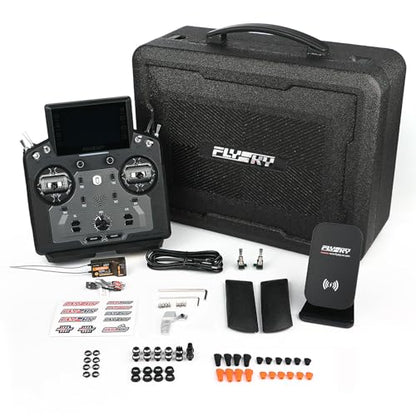 Flysky PL18 Ultra RC Transmitter with FTR8B Receiver Kit, 18 Channel Remote Controller with IPS Touchscreen, Dual Antenna, for Airplane Helicopter Car Boat Robot Glider