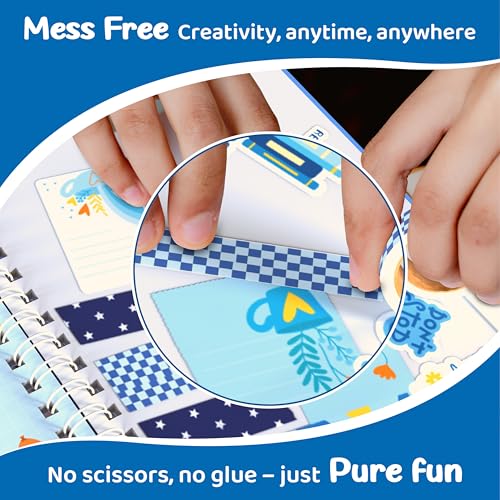 Jackinthebox Calming Journal Kit for Girls, DIY Crafts, Scrapbook Toys Set - color: Blue