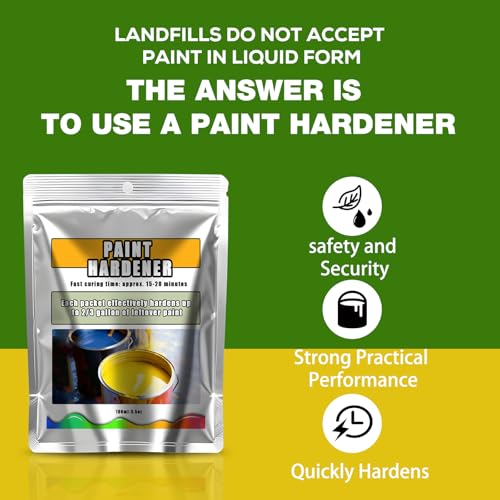 6 Pack Paint Hardener for Disposal - Fast Acting Solidifier for Disposal - style: 6 Pack Paint Hardener