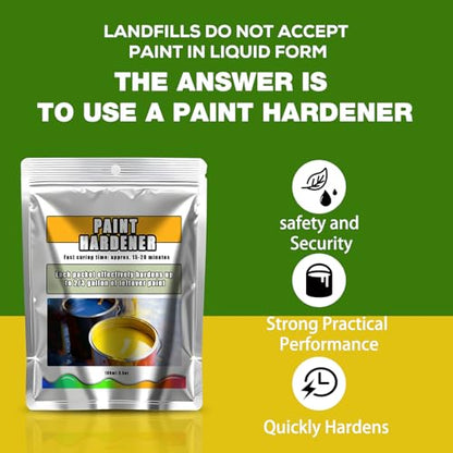 6 Pack Paint Hardener for Disposal - Fast Acting Solidifier for Disposal - style: 6 Pack Paint Hardener