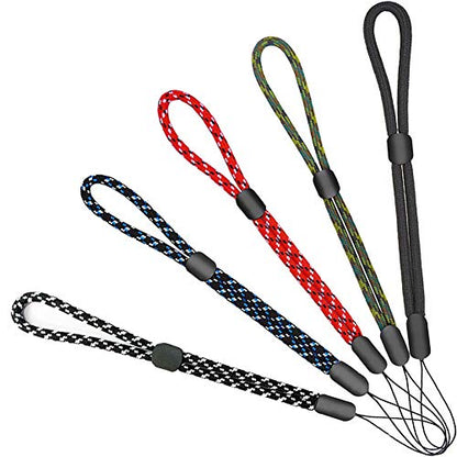 YOUOWO 5Pack Multicolor Wrist Lanyards Button Adjustable Length Lanyard - color: 5 Pack-5 Colors
