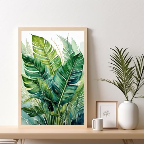 Kalonyth Plants Framed Paint by Numbers Kit for Adults Beginner 8x12 inch - color: Frame-OP-US13
