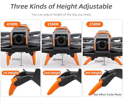 Landing Gear for DJI Avata 2, Adjustable Legs Height Extension Stand Quick Release Bracket for Avata 2 Drone Protection (Gray) - color: Gray