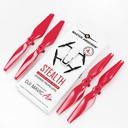 Master Airscrew Stealth Propellers for DJI Mavic Air - Red, 4 pcs - color: Red