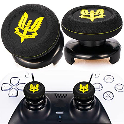 FPS Thumbstick Extender & Printing Rubber Silicone Grip Cover 2 Sets for PS5 & PS4 Controller (SAS Who Dares Wins) - color: 5