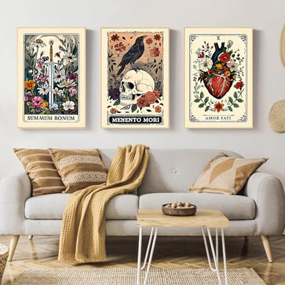 Mandun Tarot Paint by Numbers Kit for Adults, 3 Pack, 7.8x11.8 inch - color: 3 Pack Tarot02