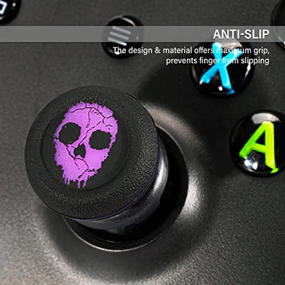 Playrealm FPS Thumbstick Extender Rubber Silicone Grip Cover 2 Sets for Xbox Series X/S & Xbox One Controller(Ghost Purple) - color: 6