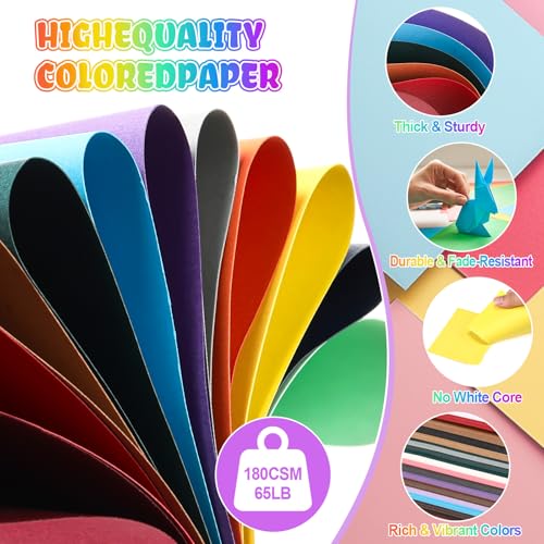 Geyoga 200 Sheets Colored Cardstock Paper,Mixing,4 x 6 Inch - color: Mixing
