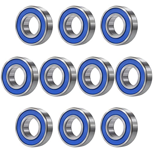 MR85-2RS 10 PCS Miniature Deep Groove Ball Bearing 5×8×2.5mm Double Blue Rubber Sealed Ball Bearing Chrome Steel P0 Z2 Bearing for Industrial Machine,Power Tools and Mechanical Equipment - size: 5×8×2.5mm