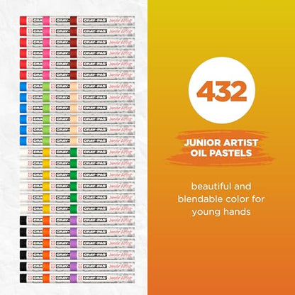 SAKURA Cray-Pas Junior Artist Oil Pastel Set, 432 Pieces, for Classrooms - style: Colorpack 432 Pc