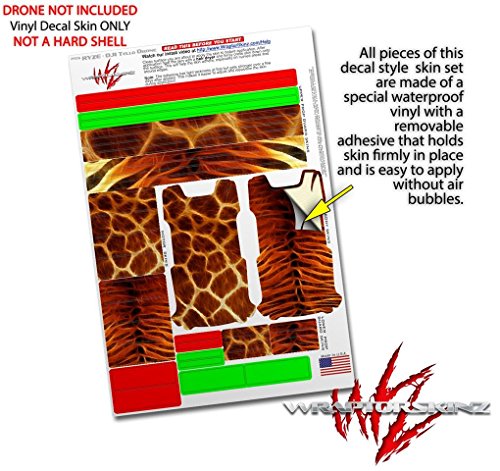 Skin Decal Wrap 2 Pack Compatible with DJI Ryze Tello Fractal Fur Giraffe Drone NOT Included