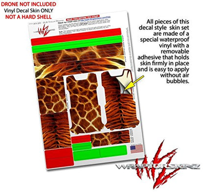 Skin Decal Wrap 2 Pack Compatible with DJI Ryze Tello Fractal Fur Giraffe Drone NOT Included